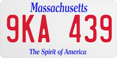 MA license plate 9KA439