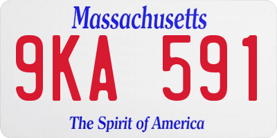 MA license plate 9KA591