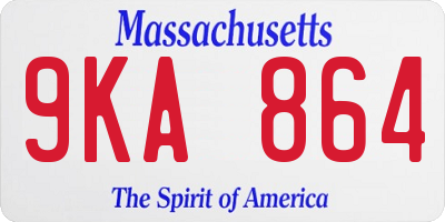 MA license plate 9KA864