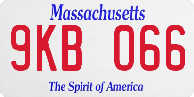 MA license plate 9KB066