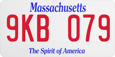 MA license plate 9KB079