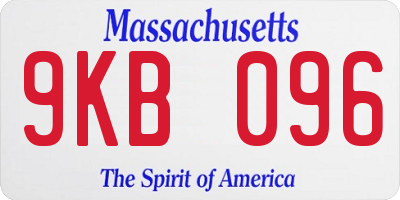 MA license plate 9KB096