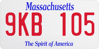 MA license plate 9KB105