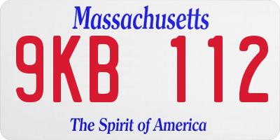 MA license plate 9KB112