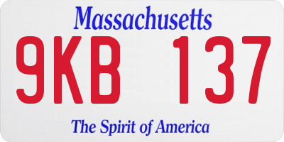 MA license plate 9KB137
