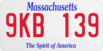 MA license plate 9KB139