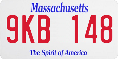 MA license plate 9KB148