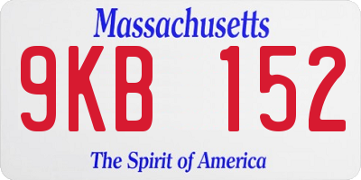 MA license plate 9KB152