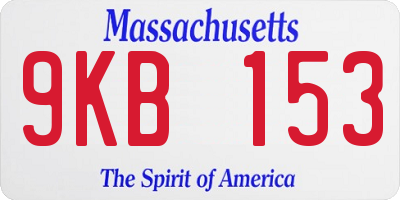 MA license plate 9KB153