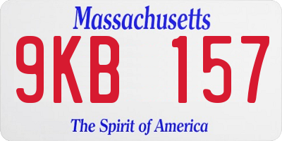 MA license plate 9KB157