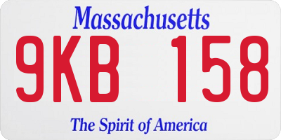 MA license plate 9KB158