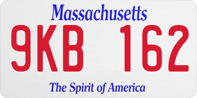MA license plate 9KB162