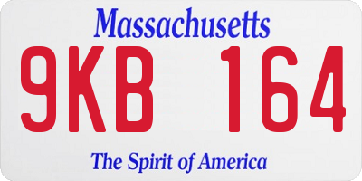 MA license plate 9KB164
