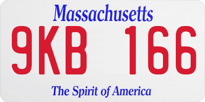 MA license plate 9KB166