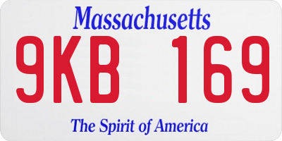 MA license plate 9KB169