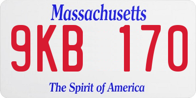 MA license plate 9KB170