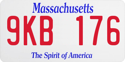 MA license plate 9KB176