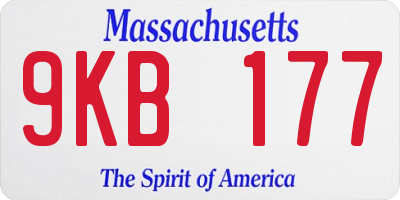 MA license plate 9KB177