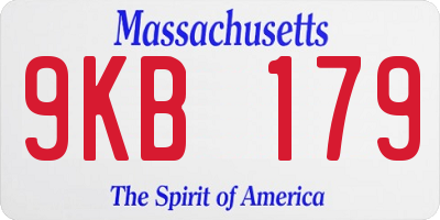 MA license plate 9KB179