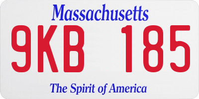 MA license plate 9KB185