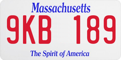 MA license plate 9KB189