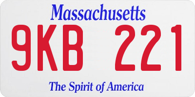 MA license plate 9KB221