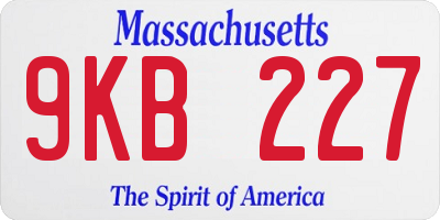 MA license plate 9KB227