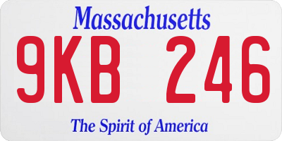 MA license plate 9KB246