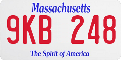 MA license plate 9KB248