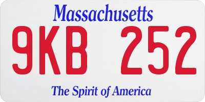 MA license plate 9KB252