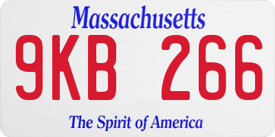 MA license plate 9KB266