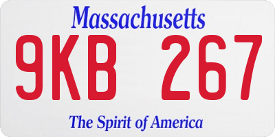 MA license plate 9KB267