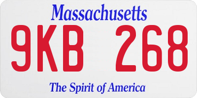 MA license plate 9KB268