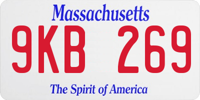 MA license plate 9KB269