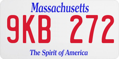 MA license plate 9KB272