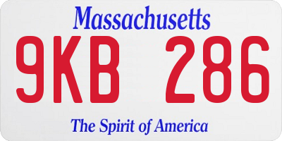 MA license plate 9KB286