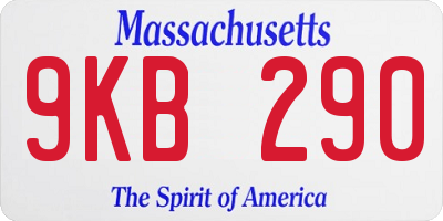 MA license plate 9KB290