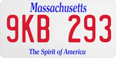 MA license plate 9KB293