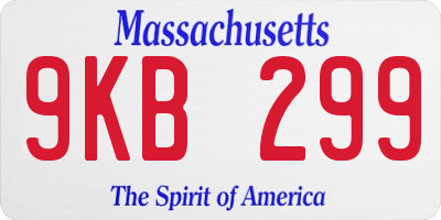 MA license plate 9KB299