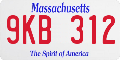 MA license plate 9KB312