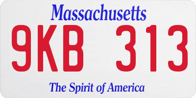 MA license plate 9KB313