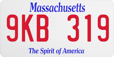 MA license plate 9KB319