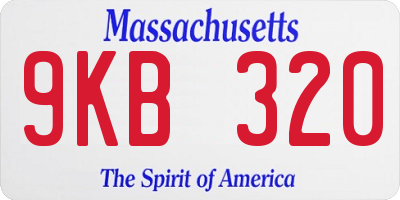 MA license plate 9KB320