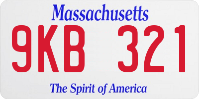 MA license plate 9KB321
