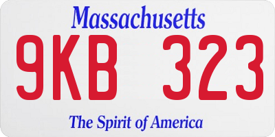 MA license plate 9KB323