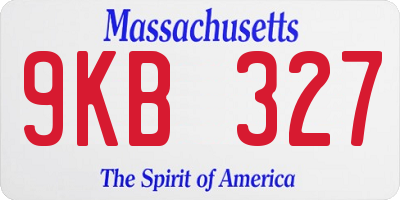MA license plate 9KB327