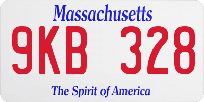 MA license plate 9KB328