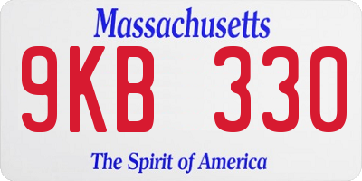 MA license plate 9KB330