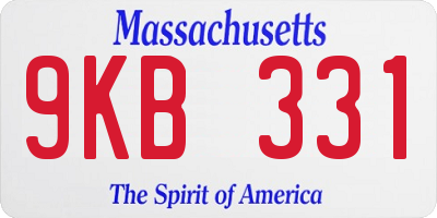 MA license plate 9KB331