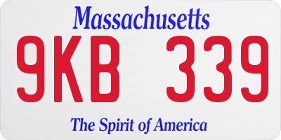 MA license plate 9KB339